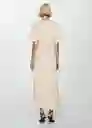 Vestido Athens-a Crudo Talla L Mujer Mango