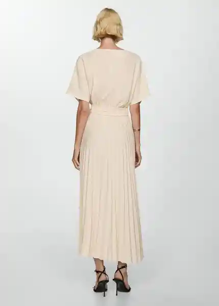 Vestido Athens-a Crudo Talla L Mujer Mango