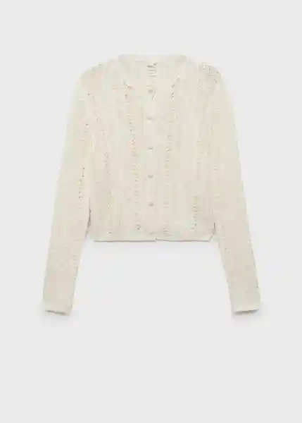 Cárdigan Mira Crudo Talla S Mujer Mango