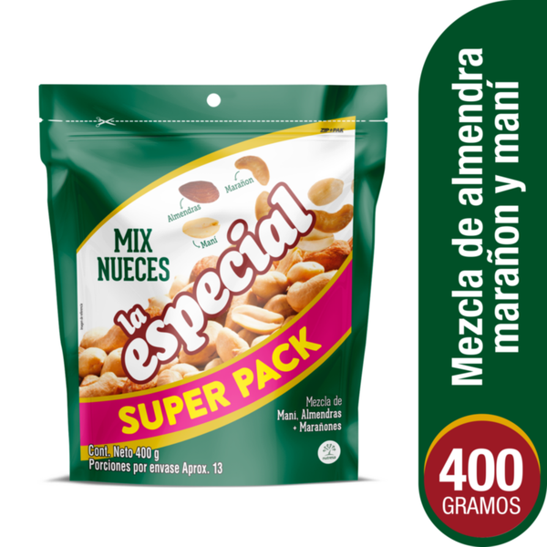 La Especial Mezcla de Maní Almendras y Marañones 400g