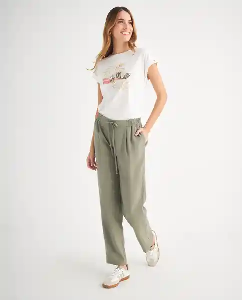 Pantalón Verde Selvoso Oscuro Talla XS 439F008 Esprit