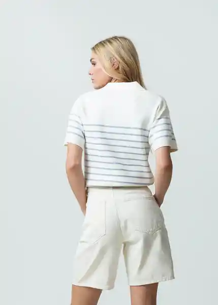Camisa Tejido Mujer Crudo Marfil Claro Talla M 582G004 Naf Naf