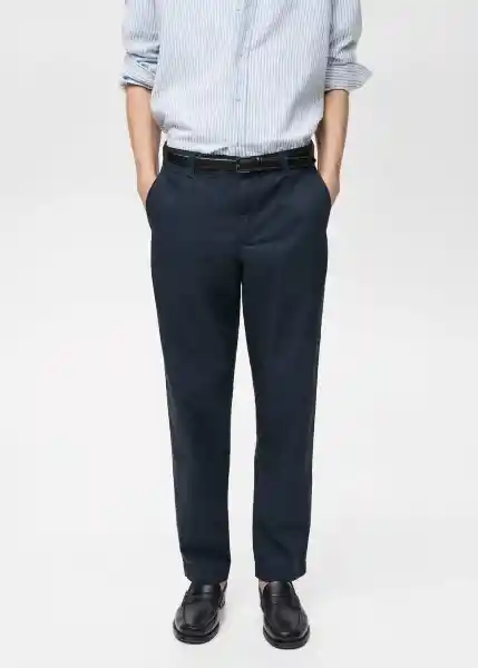 Pantalón Allen Navy Talla 40 Hombre Mango