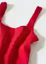 Top Gofre-H Rojo Talla XS Mujer Mango