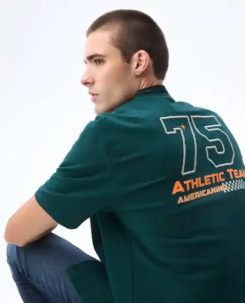 Camisa Hombre Verde Talla L 811G004_VER195420 Americanino