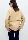 Abrigo Parka Tropic Camel Talla S Mujer Mango