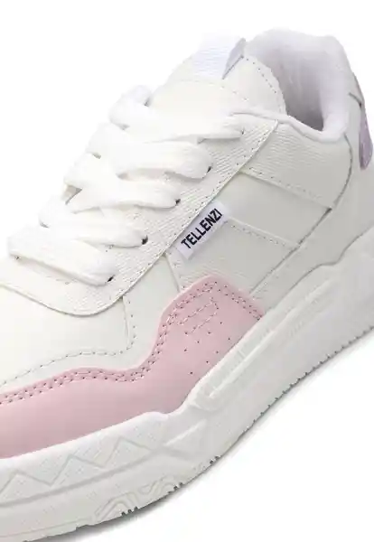 Tenis Dama Blanco-Lila Talla 40 538 Tellenzi