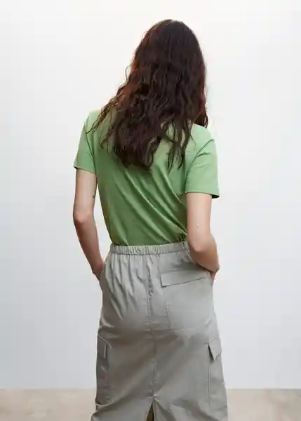Camiseta Chalaca Verde Talla S Mujer Mango