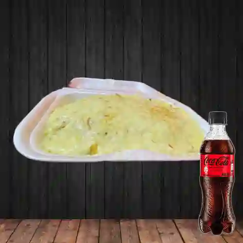 Combo Salchipapa Gratinada +Cocacola S/az 400ml