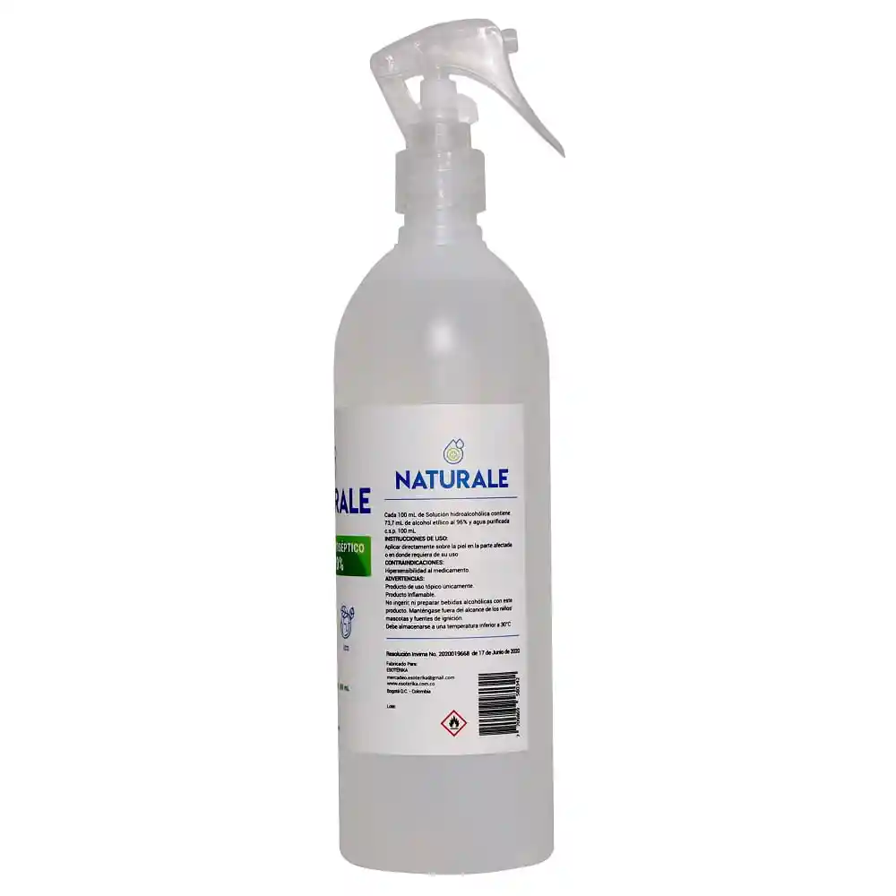 Naturale Alcohol Naturale Antiseptico Spray 70% X 500Ml