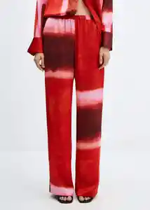 Pantalón Rothko-w Rojo Talla M Mujer Mango