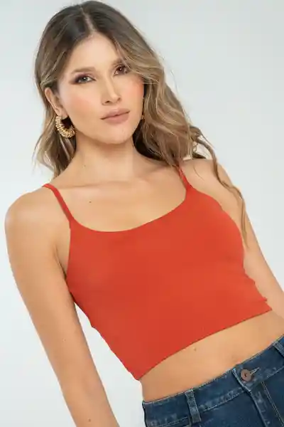 Crop Top Tiras Malibu Color Cobre Talla XL Ragged