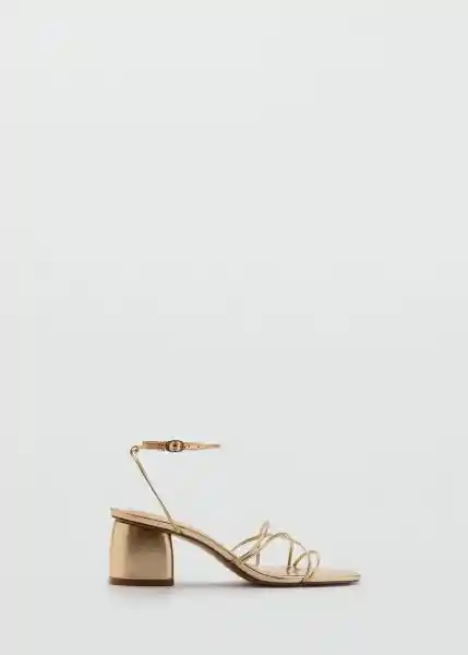 Sandalias Lana Oro Talla 39 Mujer Mango
