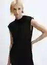 Vestido Jungla-A Negro Talla L Mujer Mango