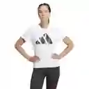 Adidas Camiseta Run it Bl Tee Para Mujer Blanco Talla S