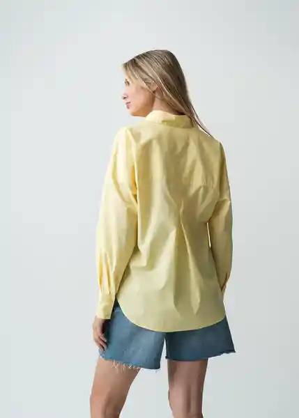 Camisa Nani Mujer Amarillo Creme Claro T S 012G386 Naf Naf