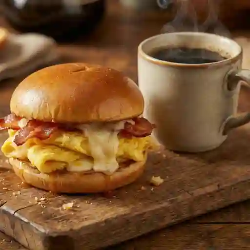 Combo sándwich desayuno + café