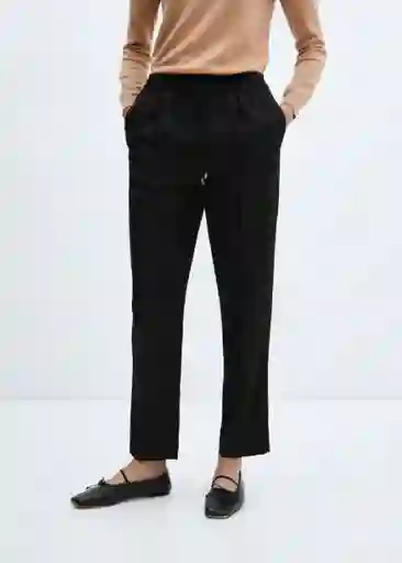 Pantalón Bruce Negro Talla S Mujer Mango