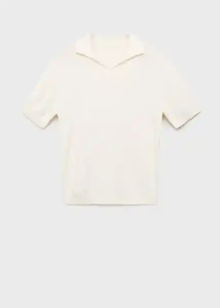 Camiseta Polo Hondarra Offwhite Talla M Hombre Mango