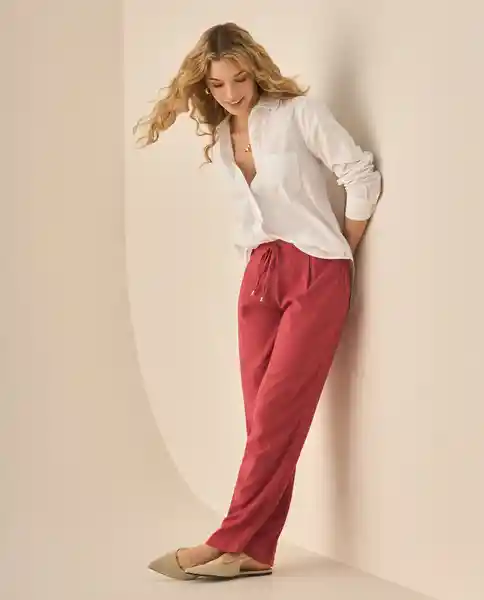 Pantalón Rojo Sangria Ultraoscuro Talla 8 133G007 Esprit