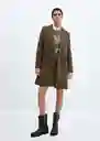 Abrigo Dali Khaki Talla S Mujer Mango