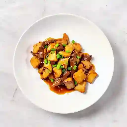 Beef oriental y pollo ostras