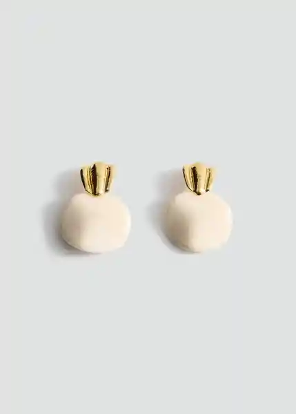 Pendientes Fina Beige Talla 99 Mujer Mango