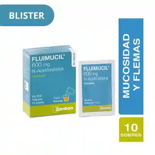 Fluimucil Granulado Sabor Naranja (600 mg)