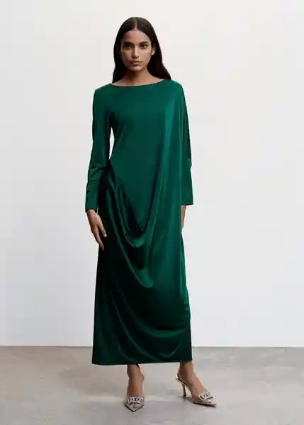 Vestido Leia-A Verde Talla XS Mujer Mango