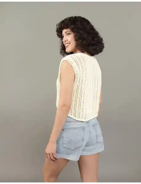 Suéter Tejido Mujer Amarillo Talla MEDIUM American Eagle