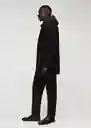 Abrigo Butan Negro Talla XL Hombre Mango