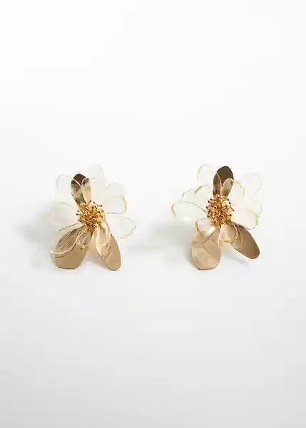 Pendientes Fleur Mujer Oro Talla 99 Mango