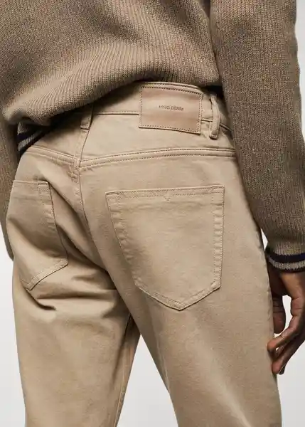 Pantalón Jean Ben Beige Talla 38 47050778_08 Hombre Mango