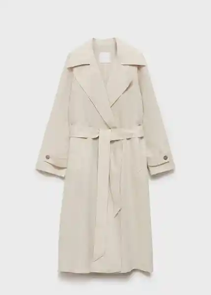 Abrigo Trench Wanalino Piedra Talla M Mujer Mango