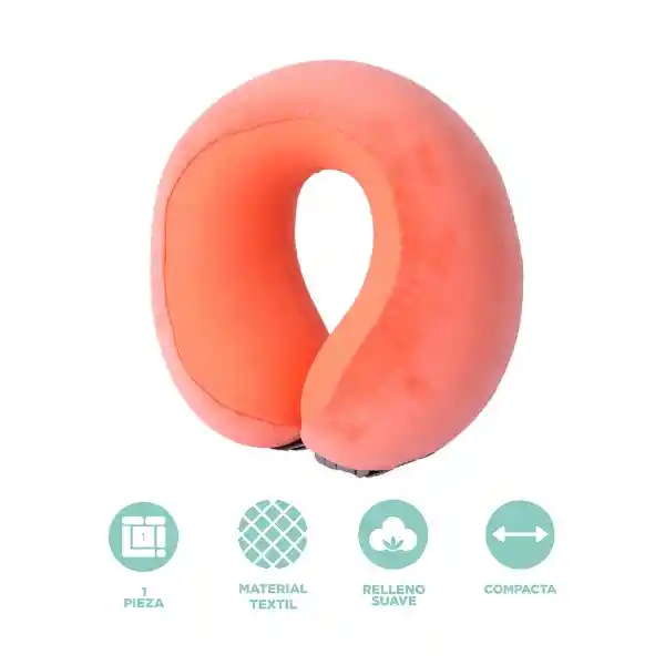 Almohada de Viaje Ajustable Para el Cuello Naranja Miniso