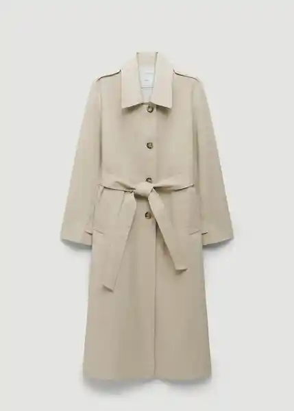 Gabardina Trench Candy Beige Talla M Mujer Mango