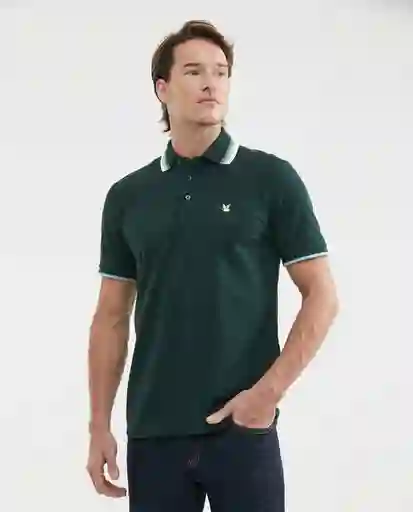 Camiseta Details Neck Verde Galloway Ultraoscuro L Chevignon