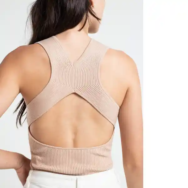  Saco Tejido Galilea Beige Goma Medio Talla M Naf-Naf 