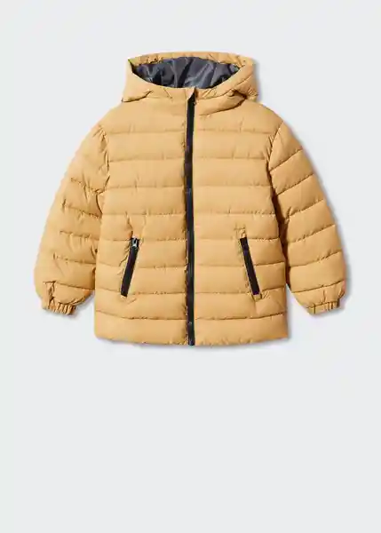Abrigo Anorak Ferran Mostaza Talla 10 Niños Mango