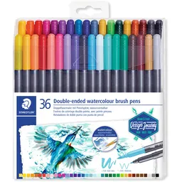 Staedtler Plumón Acuarelable Doble Punta Pincel