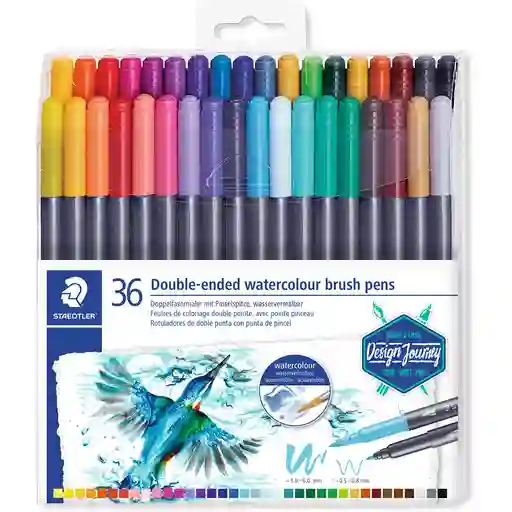 Staedtler Plumón Acuarelable Doble Punta Pincel