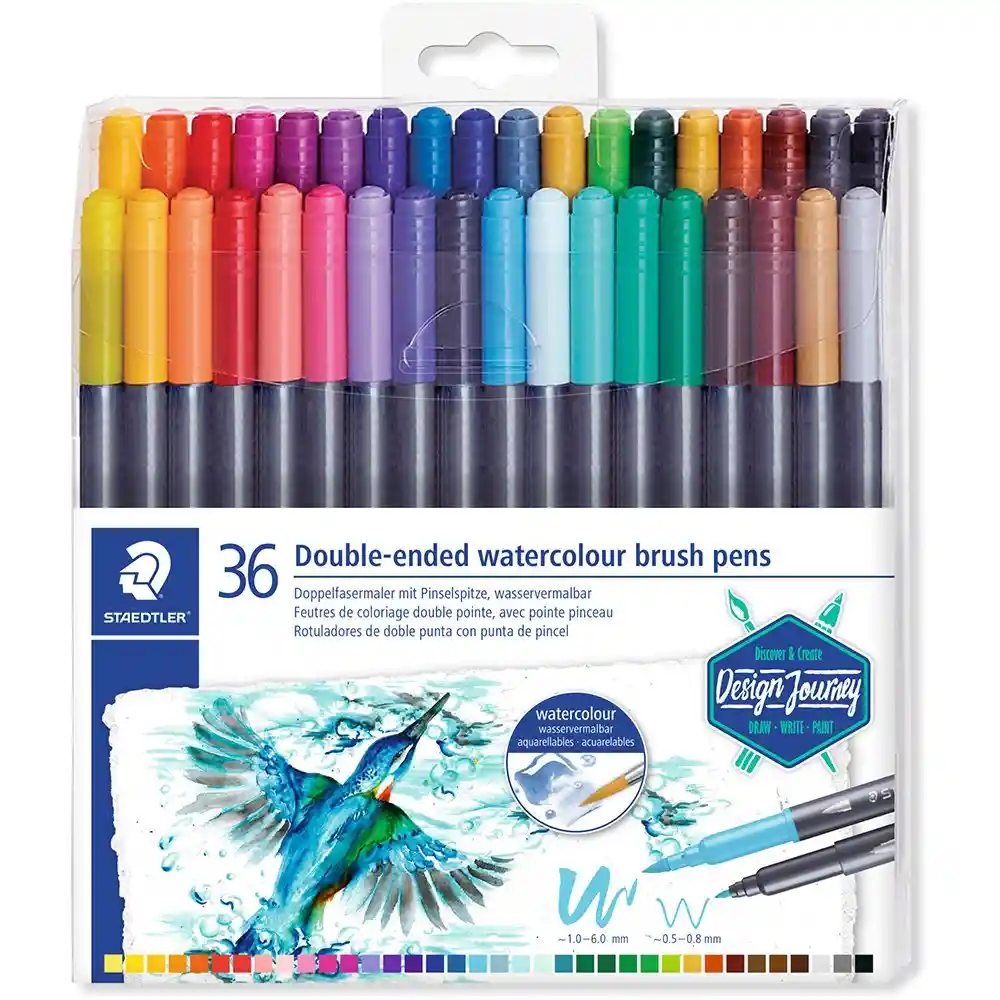 Staedtler Plumón Acuarelable Doble Punta Pincel