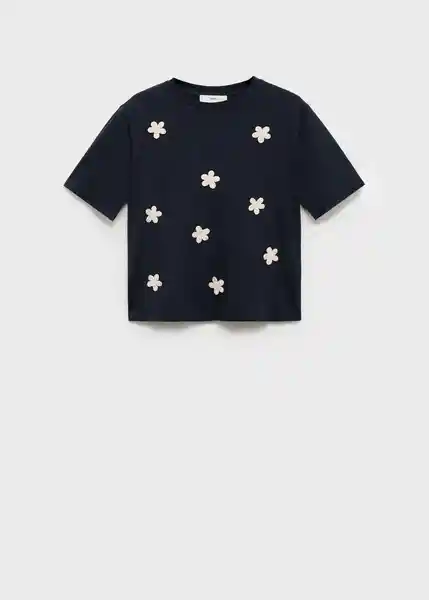 Camiseta Flora Navy Talla XS Mujer Mango