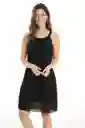 Vestido Halter Brillo Color Negro Talla S Ragged