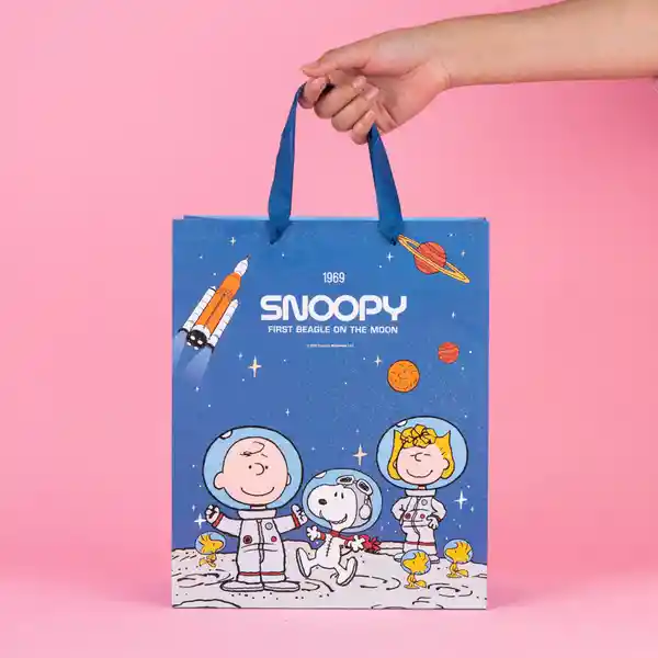 Bolsa de Regalo Holográfica Grande Snoopy Miniso