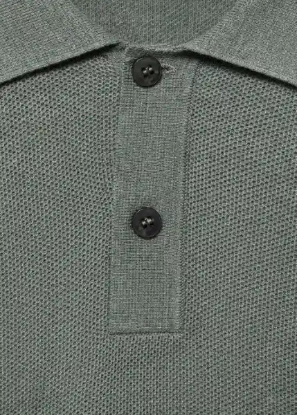 Camiseta Polo Tens Musgo Talla L Hombre Mango