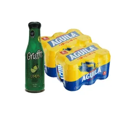 Mezclador Grufft Limón 360 mL + 12 Pack Águila 330 mL