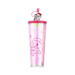 Vaso de Plástico Doble Pared Tokidoki Rosa 800 mL Miniso