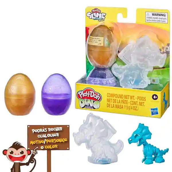   Play Doh  Masa Para Moldear Dino Crew Eggs & Dino Bones Surtido 