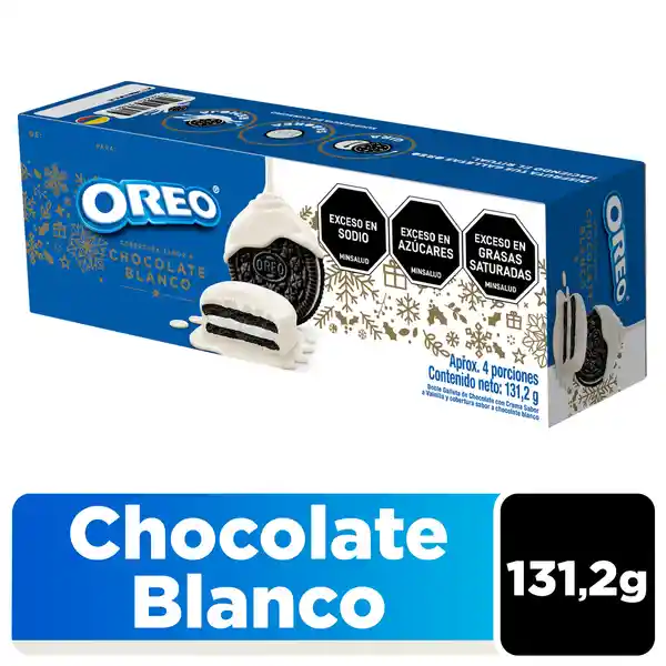 Oreo Galleta Doble de Chocolate con Crema Navidad White Fudge